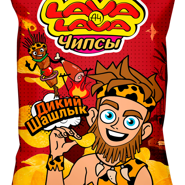 Lava lava Чипсы карт вкус Говяд с луком Дикий шашлык