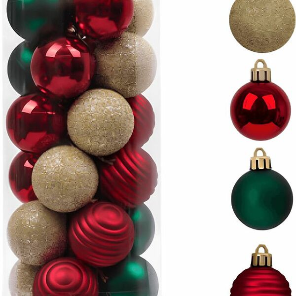 Набор шаров Главные по чуду Огни елочных 4см 24шт.