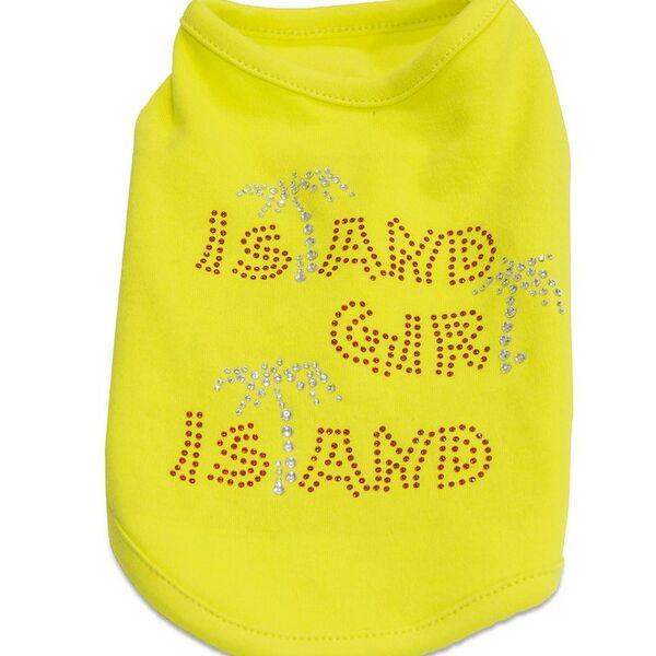 Футболка для собак M желтый (унисекс)