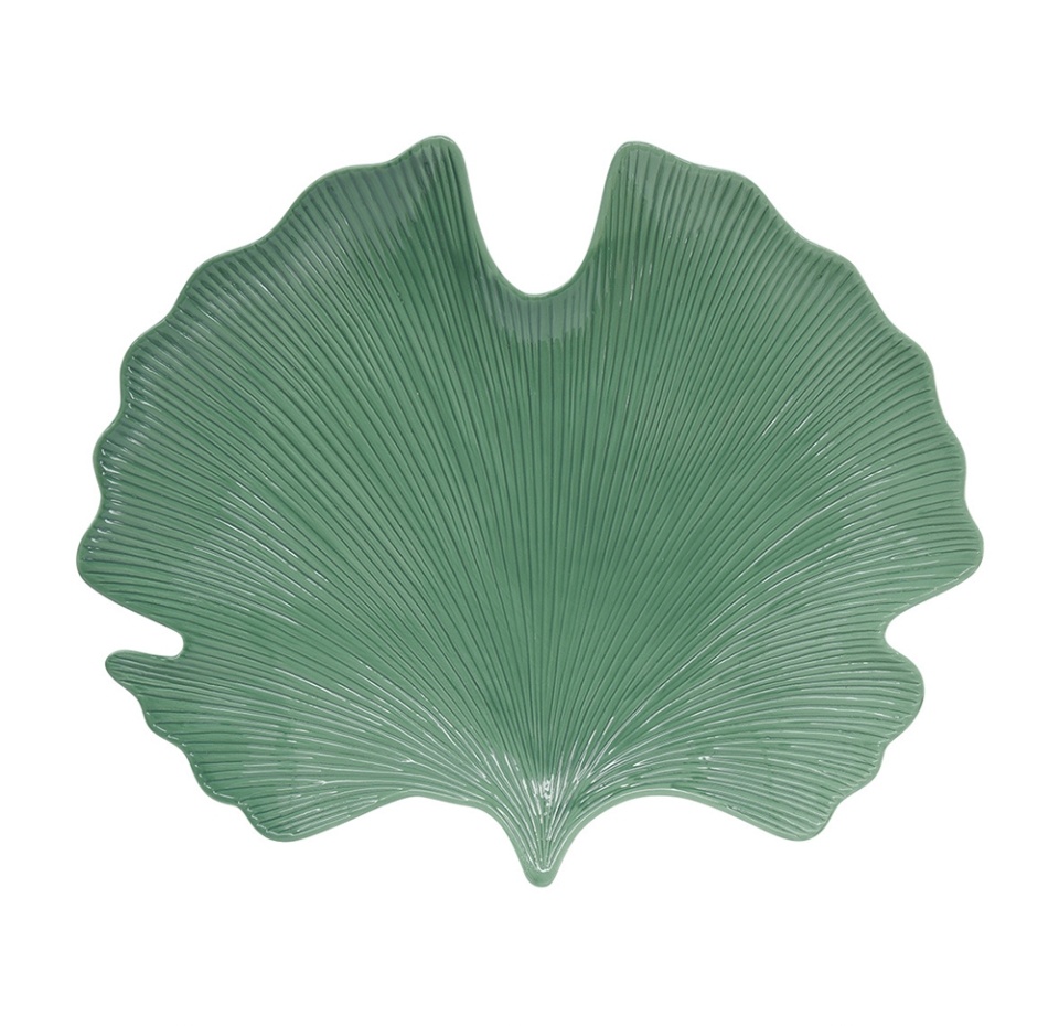 

Блюдо сервировочное Easy Life листок гинкго мадагаскар из фарфора светло-зеленый в подарочной упаковке 35 х 29 см