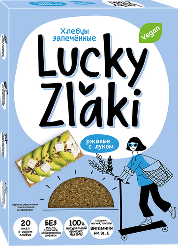 

Хлебцы LUCKY ZLAKI Ржаные с луком, 72г