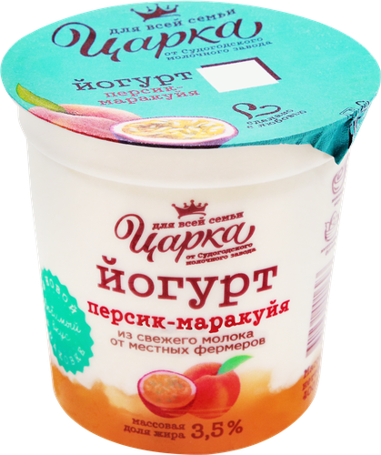 

Йогурт Царка с наполнителем Персик-маракуйя 3.5% 400 г