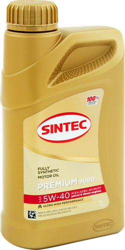 

Масло моторное Sintec Premium 9000 5W–40 A3/B4 1 л