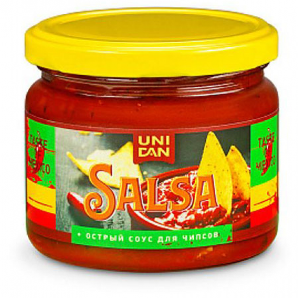 Соус томатный острый для чипсов Сальса ТМ UniDan (Юнидэн) 