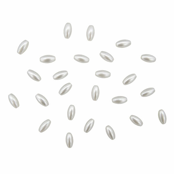 Бусины пластиковые 2379#, 6х11,5мм, 115шт/уп(белый)