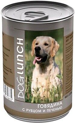Дог Ланч консервы для собак Говядина, рубец и печень