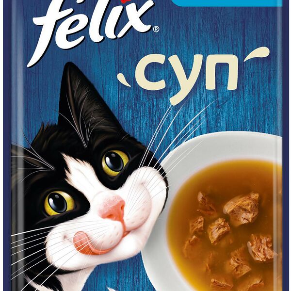 Felix Корм для кошек влажный, суп треска
