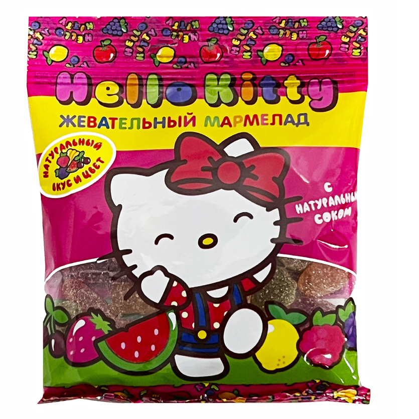 

Мармелад жевательный Hello Kitty со вкусом фруктов и ягод 70 г