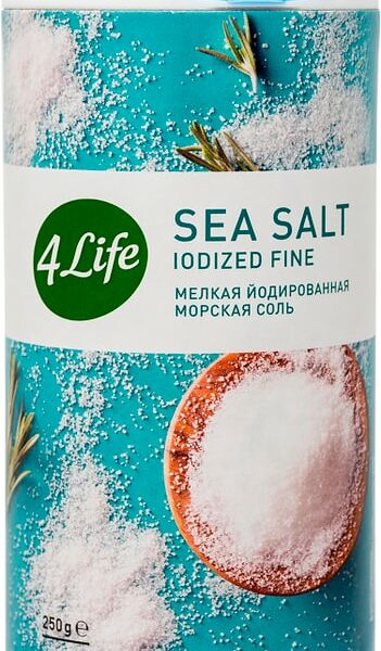 Соль 4Life Морская йодированная мелкая 250г