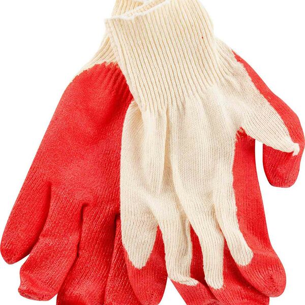 Перчатки трикотажные с латексным обливом, размер 8