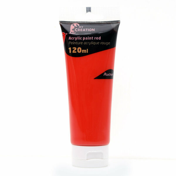 Краска акриловая АШАН Красная птица красная 120мл