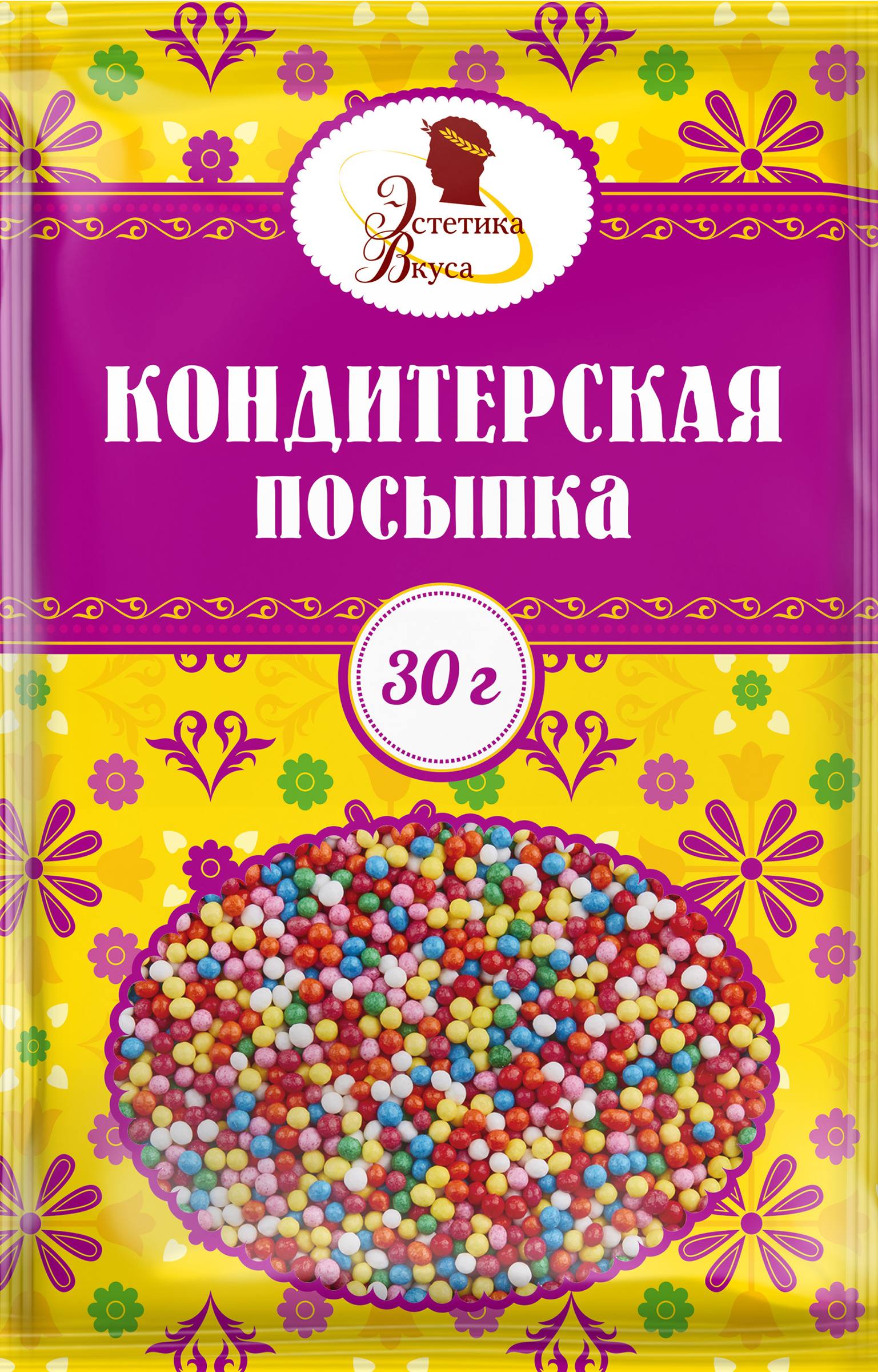 

Посыпка кондитерская ЭСТЕТИКА ВКУСА шарики 30 г