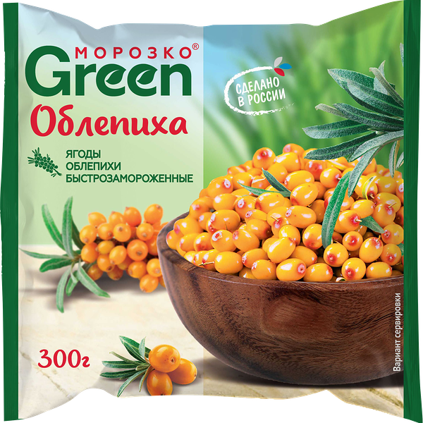 Облепиха замороженная МОРОЗКО GREEN, 300г