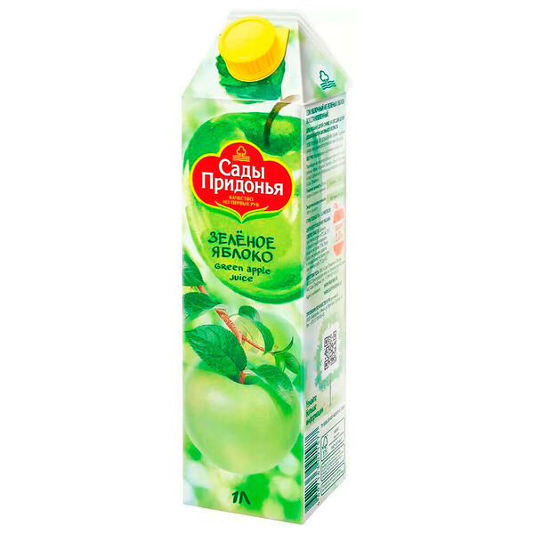 Сок сады придонья 1л зеленое яблоко тетра-пак
