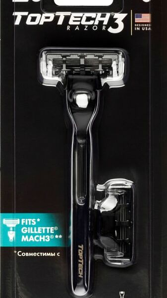 Бритва TopTech Razor 3 с 2 сменными кассетами