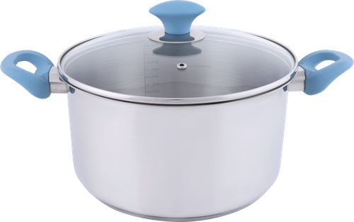 

Кастрюля HOMECLUB Azure, нержавеющая сталь, soft touch, 5л Арт. GS-14