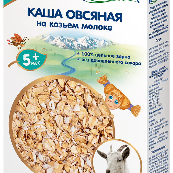 Каша овсяная FLEUR ALPINE на козьем молоке, с 5 месяцев, Organic