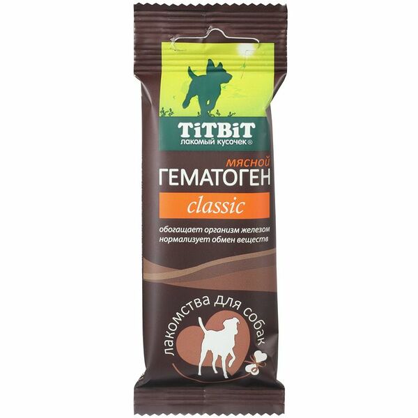 Лакомство для собак Гематоген мясной Titbit Сlassic