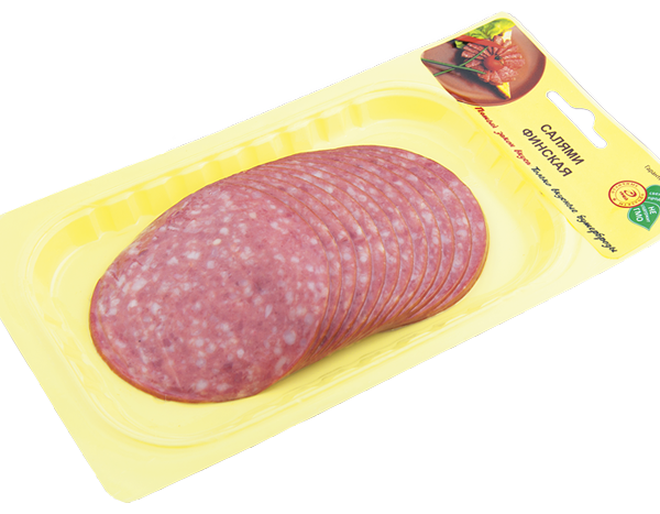 Колбаса варено-копченая Иней Финская, нарезка