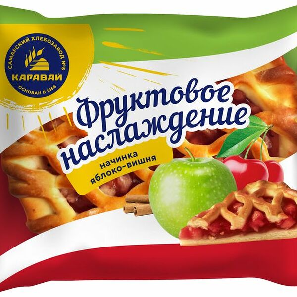 Ватрушка Самарский ХЗ №5 Фруктовое Наслаждение начинка яблоко-вишня