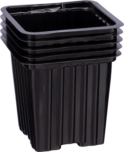 

Горшок для рассады MULTIDACHA 70х70х65мм v=180мл, квадратный черный, 5шт