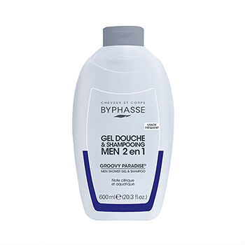Гель-шампунь 2в1 Byphasse Groovy paradise для мужчин 600мл, Испания