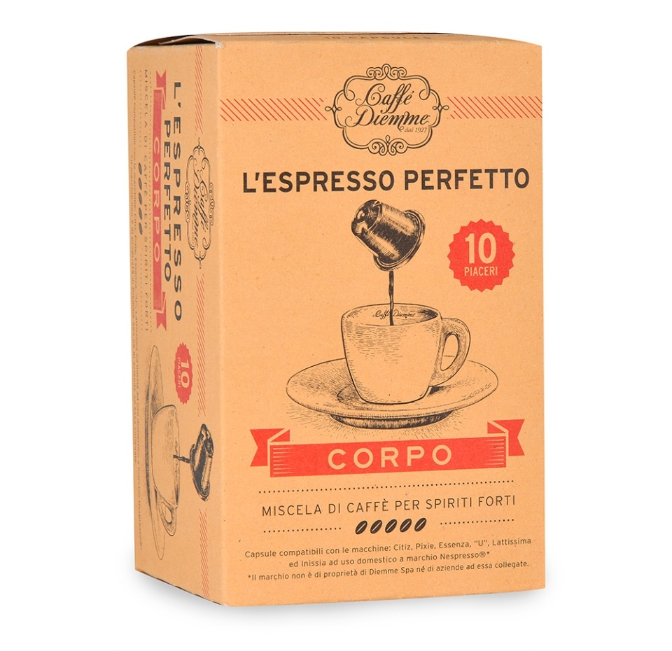 

Кофе в капсулах Caffe Diemme L'espresso Perfetto Corpo, 10 шт. 56 г