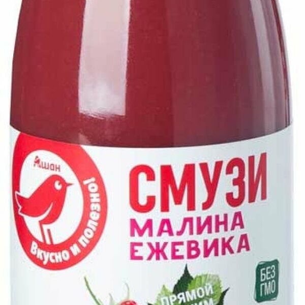 Смузи АШАН Красная птица малина ежевика