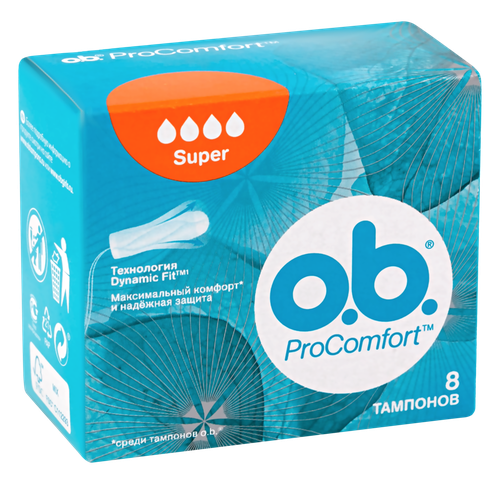 

Тампоны O.b. ProComfort Super 8 шт.