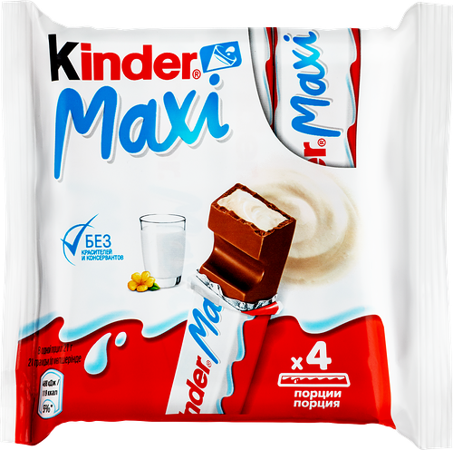 Шоколад Kinder Maxi 4 шт х 21 г