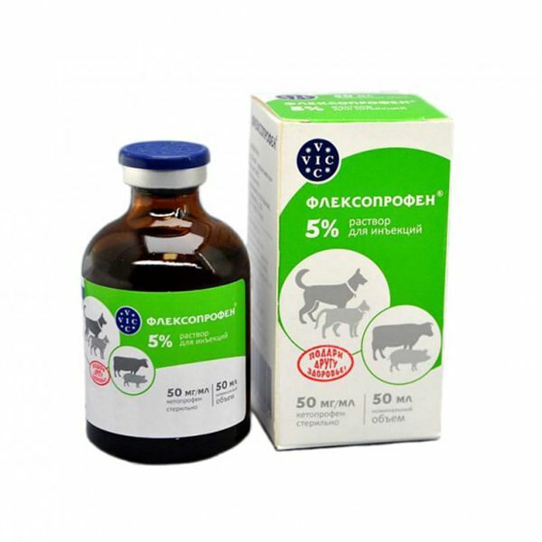 Препарат НПВС DOCTOR VIC Флексопрофен для кошек и собак, 5% 50мл