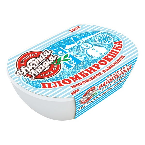 Мороженое пломбир Чистая Линия Пломбироешка ванильное 12%