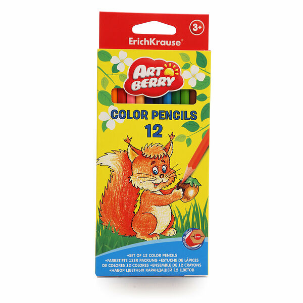 Карандаши цветные Art Berry 12 цветов ТМ Erich Krause (Эрих Краузе)