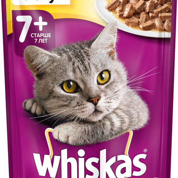 Корм Д/кошек Whiskas Рагу с Курицей 7+ (россия)