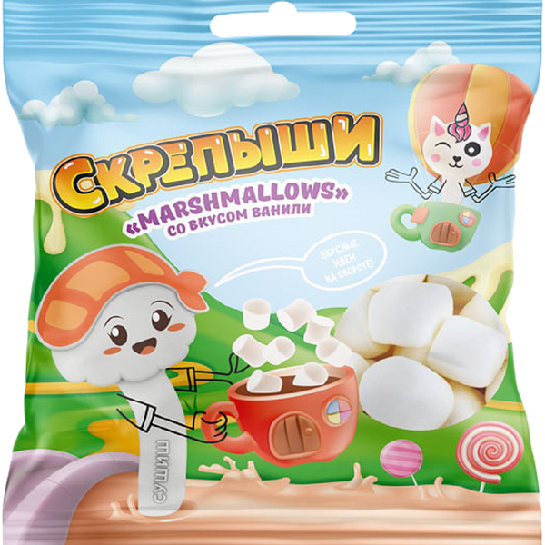 Зефир Скрепыши жевательный Marshmallows mini, 85г