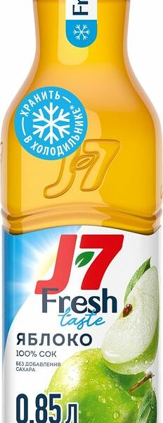 Сок J7 Fresh Taste Яблочный осветленный 850мл