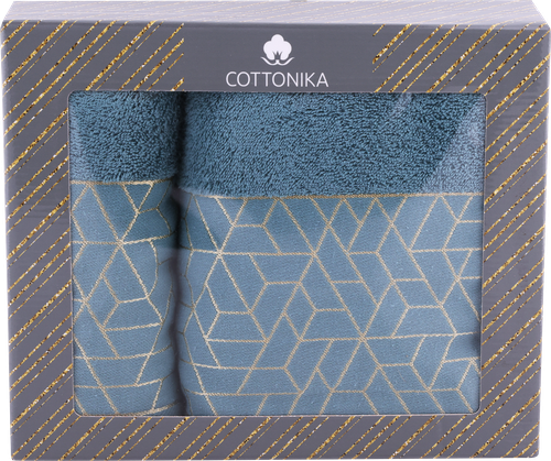 

Набор махровых полотенец Cottonika Пьемонт 50х70см и 70х120см, в ассортименте