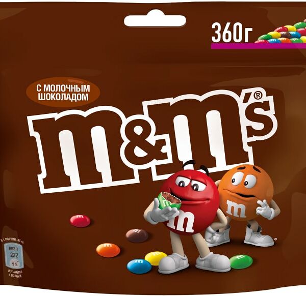 Драже M&Ms с молочным шоколадом 360г