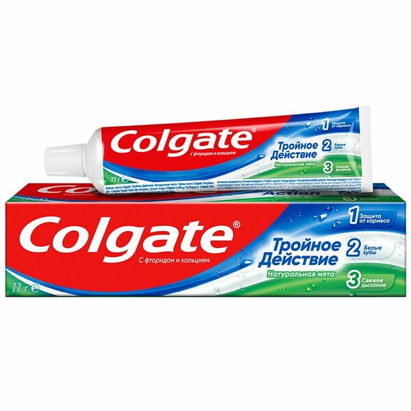 Зубная паста Colgate Тройное Действие натуральная мята