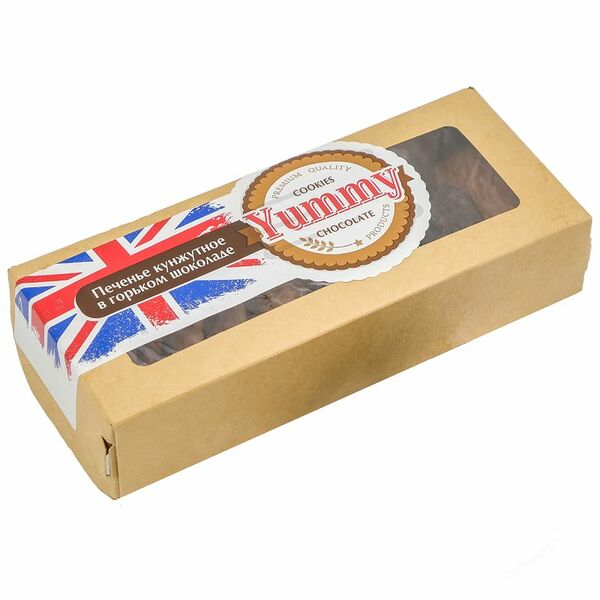 Печенье кунжутное Yummy в горьком шоколаде 100 г