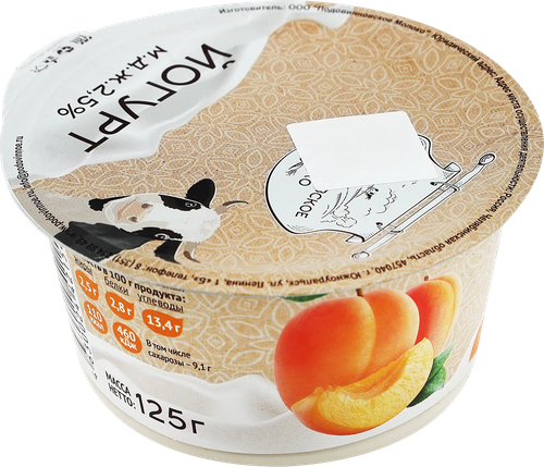 

Йогурт Подовинновское Молоко Абрикос 2.5% 125г