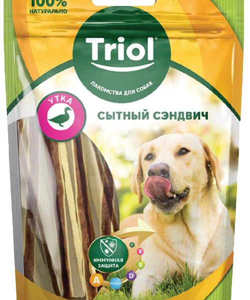 Triol Лакомство для собак Сытный Сэндвич утка