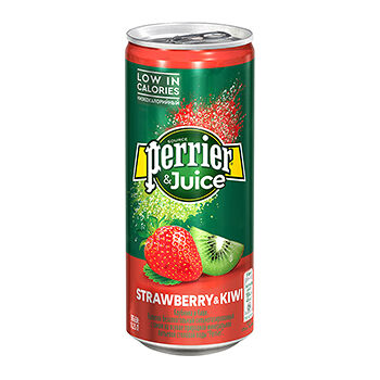 Напиток газированный Perrier & Juice с соком клубники и киви, металлическая банка