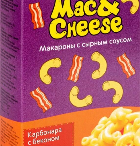Макароны Foody Mac&Cheese с сырным соусом Карбонара с беконом 143 г