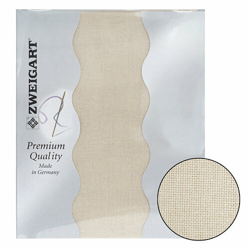 Канва в упаковке 1235/264 LINDA Schulertuch 27ct (100% хлопок) 50х70см, слоновая кость,шт