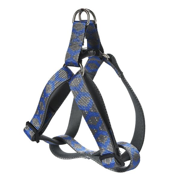Шлейка для собак FOXIE Reflect M 1,9x40-60см c синими полосками