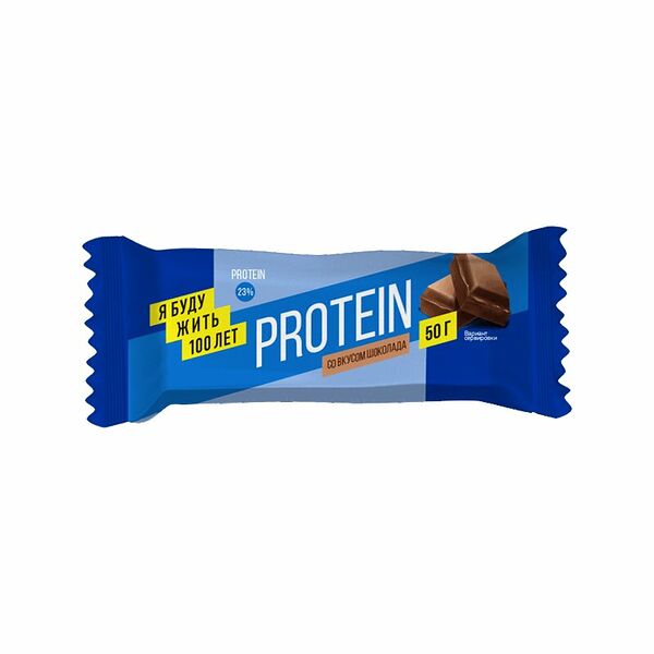 Батончик ЯБудуЖить100Лет 50 г протеиновый со вкусом шоколада