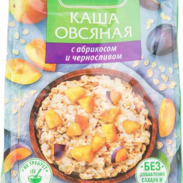Каша овсяная Глобус Вита с абрикосом и черносливом