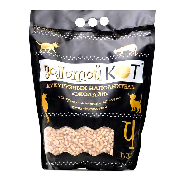 Золотой Кот наполнитель Впитывающий Кукурузный 4л