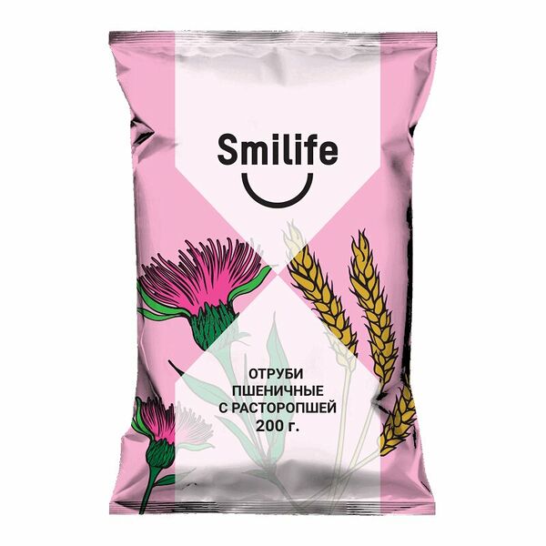 Отруби Smilefe 200 г пшеничные с расторопшей